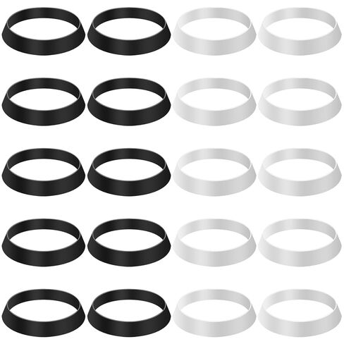 20 Pcs Sink Drain Gasket, 2 Colors, Seal Ring Waste Pipe Washer, Slip-Joints Washers, Rubber Gasket Washers Plumbing for 1 1/2 Inch Drain Pipe Sink Drains, Black & White in Saudi Arabia