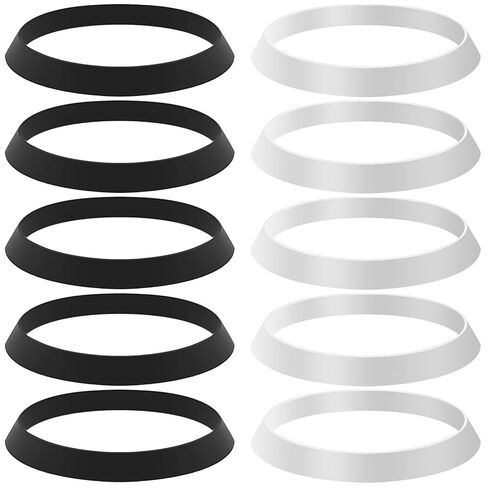 20 Pcs Sink Drain Gasket, 2 Colors, Seal Ring Waste Pipe Washer, Slip-Joints Washers, Rubber Gasket Washers Plumbing for 1 1/2 Inch Drain Pipe Sink Drains, Black & White in Kuwait