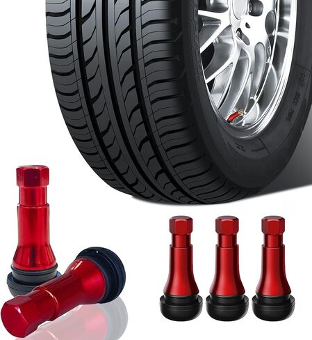 TR413 STEM صمام المطاط ، جذع صمام الإطارات المسبقة لثغرات حافة 0.453 بوصة بدون أنبوب ، ملائمة للسيارات والشاحنات (أسود) in Kuwait