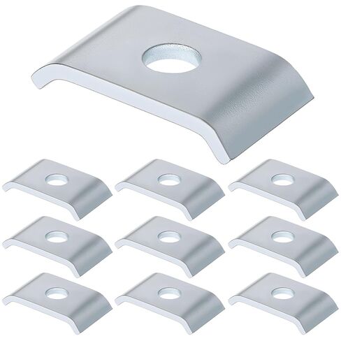 QWORK Strut Channel Washer, 10-Pack 1/2" Bolt Saddle Washer Plate Fastener for 1-5/8" Channel, 3/16" Thick Low Carbon Steel, Electrogalvanized Finish in Saudi Arabia