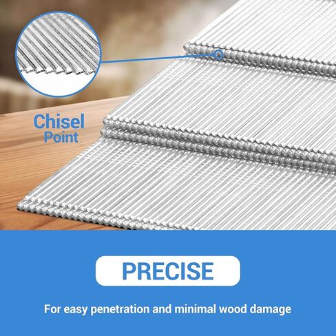 meite 15 Gauge Angled Finish Nails, 1-1/2-Inch 34 Degree DA Series Galvanized Finishing Nails for Nailer Guns - Perfect for Window Trim, Cabinet Building and Other DIY Projects (2,000 Counts) in Saudi Arabia