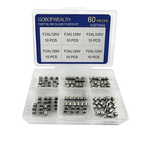 3.6x10mm 5a 5amp 125v 0.14x0.39 بوصة f5al125vmini الصمامات الزجاجية السريعة (حزمة 10) in Kuwait