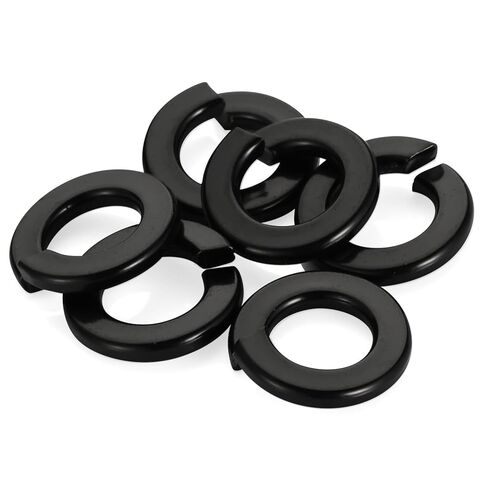 Mellewell 3/8" Lock Washer Spring Lock Washers, 304 Stainless Steel 18-8, Black Finish, Pack of 50 in Saudi Arabia