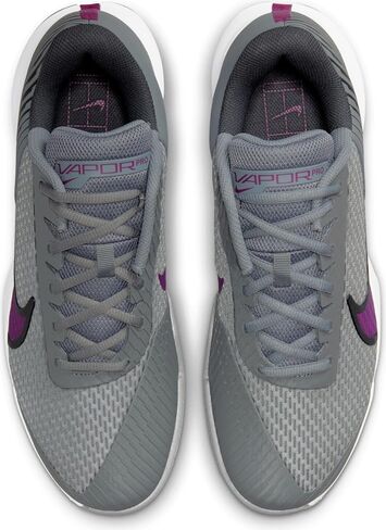Nike Air Zoom Vapor Pro 2 Men's Clay Tennis Shoes (DV2020-006, Smoke Grey/Dark Smoke Grey/Black/Sangria) in Saudi Arabia