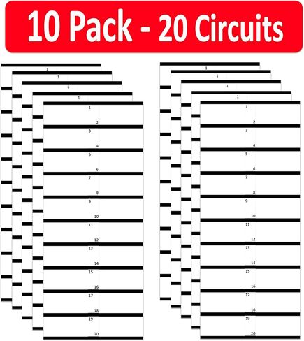 20 دائرة -2pack قاطع الدائرة قاطع الدليل الملصقات/ملصقات/ملصقات ، استبدال لمراكز Eaton الكهربائية/التحميل CHMS in Kuwait