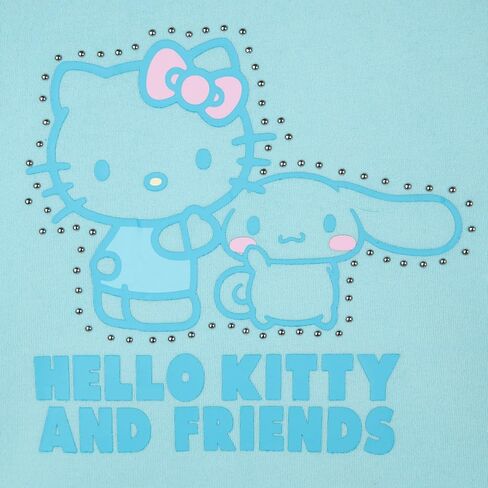 طقم بلوفر من الصوف للفتيات من Hello Kitty بكتف منسدل وسروال الركض، مقاسات الأطفال الصغار إلى الأطفال الكبار (4T - 14-16) in Kuwait