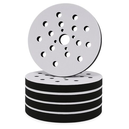 Gekufa 6 inch Interface Pad 5 Pack, 25 Holes Hook & Loop Foam Sanding Pads for Orbital Sander, 6" x 1/2" x 3/4" Polishing Sponge Cushion Pad in Saudi Arabia