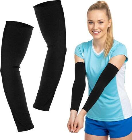 Arm Pads for Volleyball, Compression Youth Volleyball Arm Sleeves for Teen Girls, UV Sun Protection & Moisture Wicking, Lightweight Breathable Fit for Volleyball Basketball Baseball (Small) in Saudi Arabia