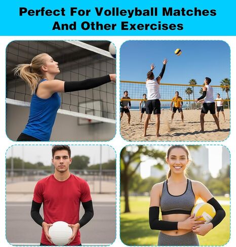 Arm Pads for Volleyball, Compression Youth Volleyball Arm Sleeves for Teen Girls, UV Sun Protection & Moisture Wicking, Lightweight Breathable Fit for Volleyball Basketball Baseball (Small) in Saudi Arabia