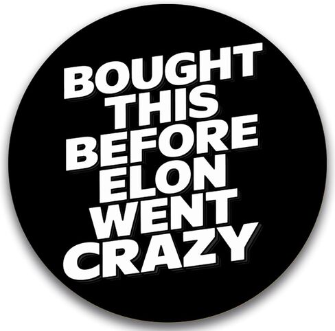 Magnet Me Up Vintage Tesla Pre-Madness Edition 3x8 Inches Retro Car Magnet for Tesla Fans Waterproof, UV-Printed Magnetic Decal for Cars, Trucks, SUVs Made in USA in Kuwait