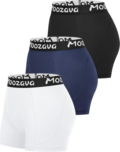 شورت Moozava 3 بوصات للكرة الطائرة للسيدات من الألياف اللدنة 3 قطع شورت رياضي مضغوط للجري والتمارين الرياضية واليوجا والرقص المبهجة in Kuwait