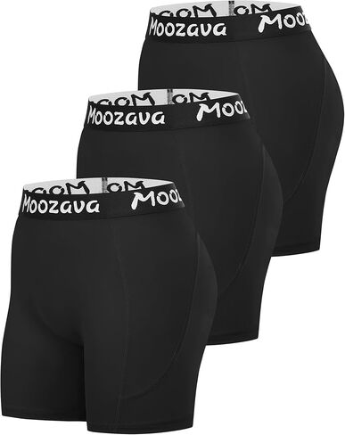 Moozava 5 بوصات شورت نسائي للكرة الطائرة من الألياف اللدنة 3 قطع شورت رياضي مضغوط للتمرين والجري وصالة الألعاب الرياضية واليوجا وركوب الدراجات والرقص in Kuwait
