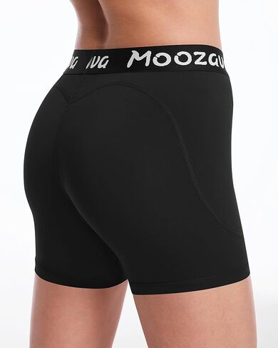 Moozava 5 بوصات شورت نسائي للكرة الطائرة من الألياف اللدنة 3 قطع شورت رياضي مضغوط للتمرين والجري وصالة الألعاب الرياضية واليوجا وركوب الدراجات والرقص in Kuwait