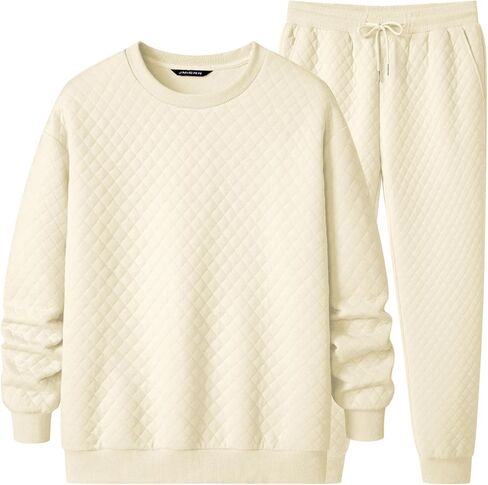 Jmierr Men's 2 قطعة عارضة ملابس Crewneck Sweatshirt tracksuit & joggers sweatpants setsuit مجموعة in Saudi Arabia