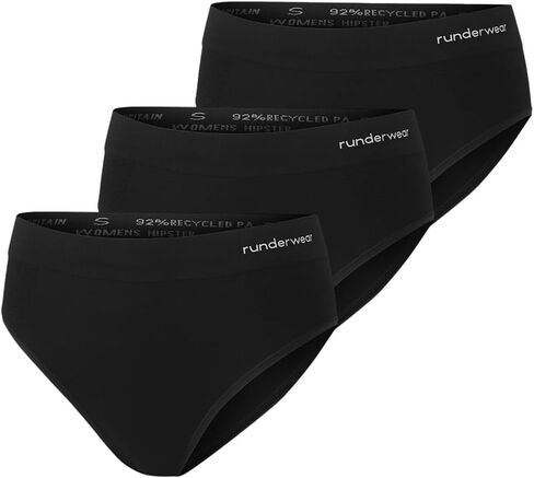 Runderwear Womens Running Hipster – Low Rise Running Underwear for Women, Seamless Hipster Briefs, Sports Underwear in Saudi Arabia