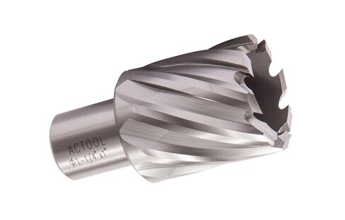 ACTOOL 1-11/16 بوصة قطر × 1 بوصة عمق القطع HSS ANNULAR CUTTER مع 3/4 بوصة Weldon Shank in Kuwait