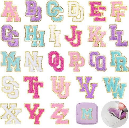 50 Pcs Self Adhesive Chenille Patches for DIY Clothing, Paw Print Smile Face Heart Sew on Sticker for Clothing Fabric Jackets Jeans Repair in Kuwait