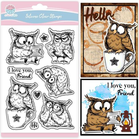 GLOBLELAND Funny Birthday Animals Clear Stamps for Card Making Ballons Silicone Stamp Greetings Transparent Stamp Seal for DIY Scrapbooking Embossing Photo Album Decor in Kuwait