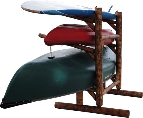 حامل Hitch Exclusives منخفض قائم بذاته مكون من 3 أماكن، يحمل زورقين + لوح كاياك/SUP/ركوب الأمواج، أو مرآب أو وحدة تخزين خارجية - بني كانيون in Kuwait