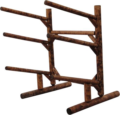 حامل Hitch Exclusives منخفض قائم بذاته مكون من 3 أماكن، يحمل زورقين + لوح كاياك/SUP/ركوب الأمواج، أو مرآب أو وحدة تخزين خارجية - بني كانيون in Kuwait