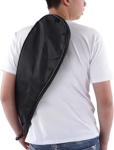 Squash Racquet Cover Bag Lightweight Padded Racket Carrying Bag 71cm Black - Durable Tear - 1680D Oxford Cloth, Adjustable Shoulder Strap for Comfortable Transport in Saudi Arabia