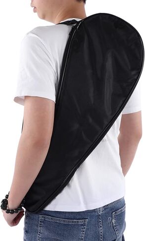 Squash Racquet Cover Bag Lightweight Padded Racket Carrying Bag 71cm Black - Durable Tear - 1680D Oxford Cloth, Adjustable Shoulder Strap for Comfortable Transport in Saudi Arabia