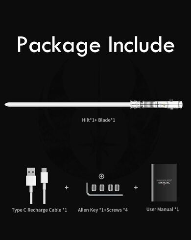 XenoSaber XRGB 3.0 Smooth Swing Dueling Light Saber for Adults, 16 Sound Fonts Motion Control Clan Style Light Saber with Infinite Color and Powerful APP, Rechargeable Metal Hilt in Kuwait