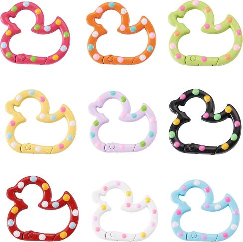 Craftdady 17 PCS Heart Spring Clasp Collulfulluulfulluull Shape Shape -chiech key key Rings Cute Love Love Spring Gate Rings Snap Hook Hook Snap Snap Hooks for Base Prest -keychain Making Healsings in Saudi Arabia