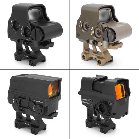 ORPUNA Flip Up 2.91" Magnifier Scope Mount with 8 Slots Red Dot Sight Riser Mount Heighten Base Combo，Compatible with G33 G43 G45 3X 5X Etc Magnifier、EXPS3 558 8T Etc Holographic Sight，for 20mm Rail in Saudi Arabia