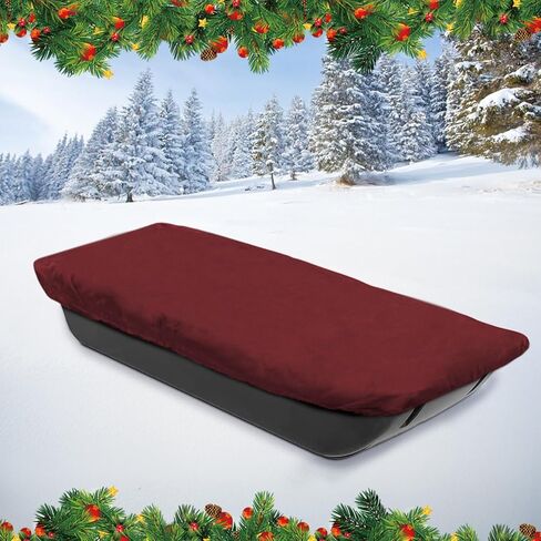 Snow Sled Travel Cover - Waterproof 600D Oxford Fabric, Adjustable Elastic Bands, Reinforced Stitching, Protects from Snow, Water & Dirt, Ideal for Ice Fishing Sled Shelters & Hunting in Saudi Arabia