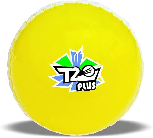 Jaspo المطاط الصناعي T-20 Plus ممارسة الكريكيت كرات الرياح 125-130 GMS ل- داخلي خارجي شارع الشاطئ الكريكيت الأصفر in Kuwait