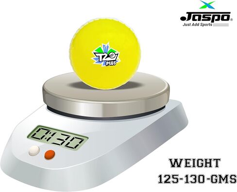 Jaspo المطاط الصناعي T-20 Plus ممارسة الكريكيت كرات الرياح 125-130 GMS ل- داخلي خارجي شارع الشاطئ الكريكيت الأصفر in Kuwait