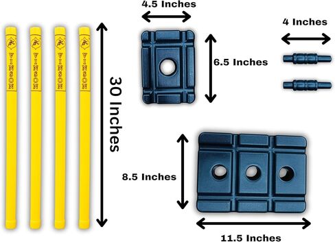 Vinson Junior Cricket Kit Set - Pack Includes Stumps, Wickets, Stands, Bat and Ball | Durable Constructions & Designed for Juniors | Indoor & Outdoor Cricket Playing Set for Kids | Birthday Gift in Kuwait