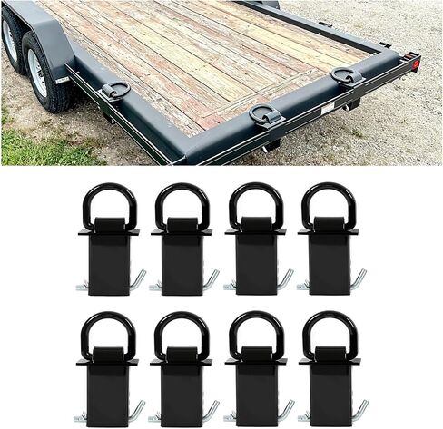 Kuafu 4pcs مقطورة قابلة للتعديل حصة الجيب D حلقة 5400 رطل/ كل متوافق مع جيوب حصة قياسية 2 "× 4" in Saudi Arabia