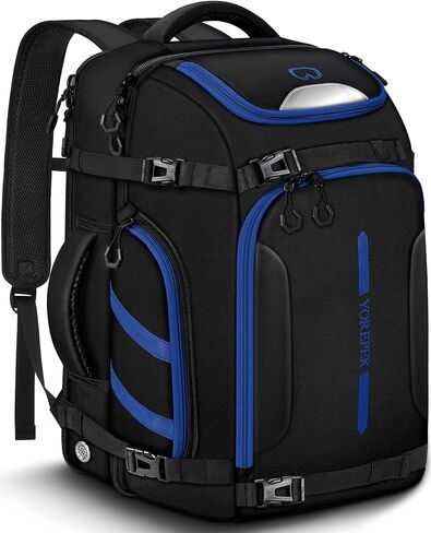 YOREPEK 65L Ski Boot Bag, Waterproof Ski Snowboard Backpack with Clamshell Opening, Separate Compartments for Boots, Helmet, Goggles, Jacket, Pants, Accessories for Adults, Mini Pockets for AirTag in Kuwait