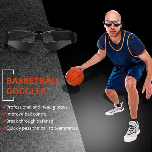 Weewooday Basketball Dribbling Goggles Basketball Training Goggle Dribble Specs Goggle for Team Training Aid Sport Equipment in Kuwait
