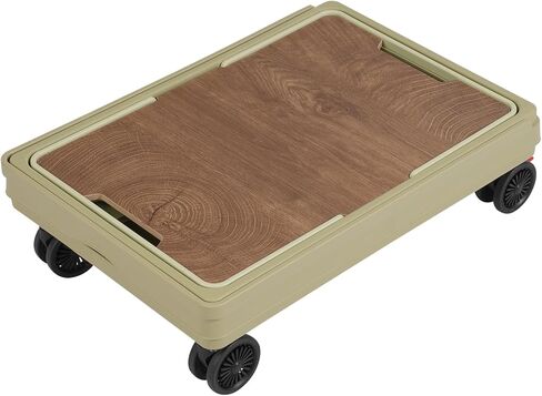 BOBKALATG Foldable Rolling Cart, 55L Large Capacity Organizer & Storage Box with Removable Lid, Easy to Move and Store for Indoor Outdoor Multipurpose Use (Green) in Saudi Arabia