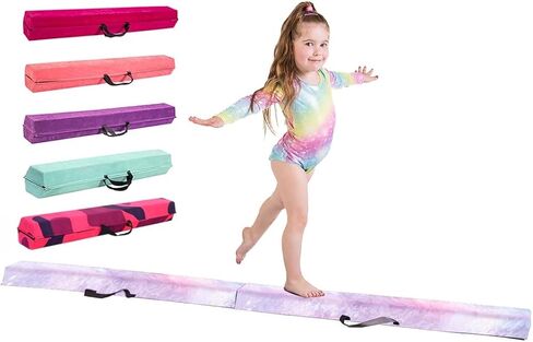 Artistic Gymnastics Beam for Home - 210/240/270/300 - Amazing Balance Equipment for Kids at Home - Faux Suede, High Density EVA Foam - Carrying Straps in Saudi Arabia