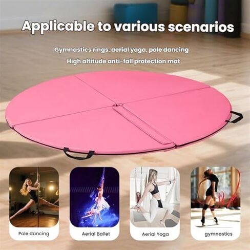 Port Fold Crash Mat - Thick EPE Foam Padding with Carrying Handles, Ideal for Dance Training, Exercise, Gymnastics, and Fall Safety Protection in Saudi Arabia