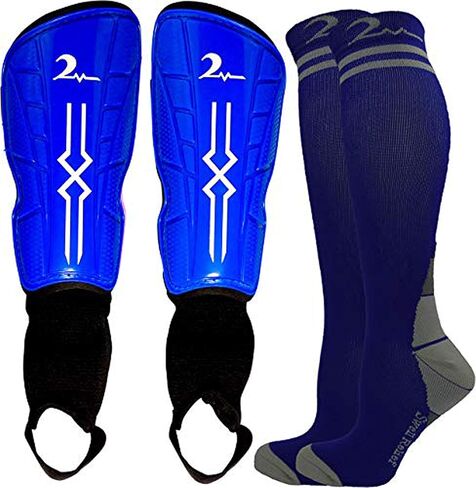 Swell Relief Combination Kids Soccer Shin Guards & Sport Socks. 1 Pair. Fits Ages 4-7 in Saudi Arabia
