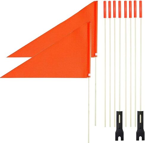 Uelfbaby Bike Safety Flag with Pole 6 Ft Adjustable Height Heavy Duty Fiberglass Pole Polyester Full Color Tear-Resistant Waterproof Orange Safety Flag in Saudi Arabia