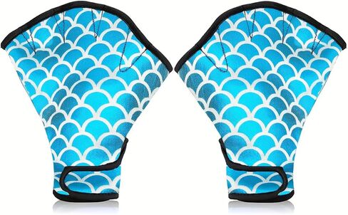 easilis Swimming Aquatic Gloves or Women & Men, Water Gloves with Webbed Resistance for Swimming & Water Aerobics Fitness, Fish Scale Design, Fade-Resistant Pool Gear in Saudi Arabia