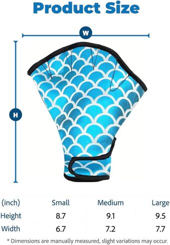 easilis Swimming Aquatic Gloves or Women & Men, Water Gloves with Webbed Resistance for Swimming & Water Aerobics Fitness, Fish Scale Design, Fade-Resistant Pool Gear in Saudi Arabia