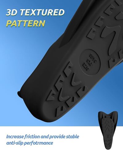 WSTOO Streamlined Training Short Fins - Silicone Swim Flippers for Adults and Youth (Men & Women), Ideal for Swimming, Snorkeling, and Diving in Saudi Arabia