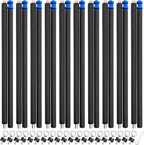 Tudomro 10 Sets Universal Trampoline Replacement Enclosure Poles Fit 8-16 Ft Straight Pole Trampoline Frame Heavy Duty Trampolines Accessories Kits with Foam Sleeve, Hardware, Lower Pole, Upper Poles in Saudi Arabia