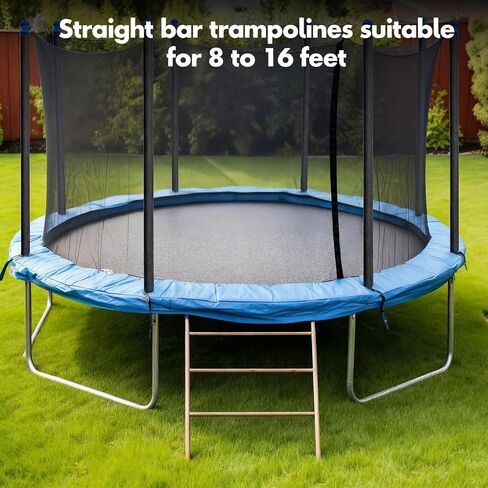 Tudomro 10 Sets Universal Trampoline Replacement Enclosure Poles Fit 8-16 Ft Straight Pole Trampoline Frame Heavy Duty Trampolines Accessories Kits with Foam Sleeve, Hardware, Lower Pole, Upper Poles in Saudi Arabia