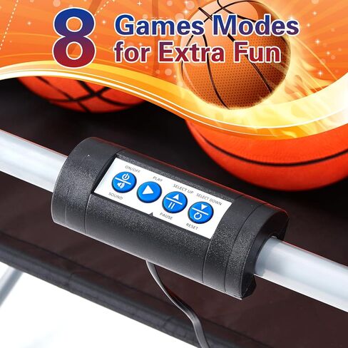 Danrelax Arcade Basketball Game, Dual Shot Electronic Basketball Game with 8 Game Modes, LCD Score Display, and 4 Rubber Balls, Indoor Basketball Arcade Game for Home in Saudi Arabia
