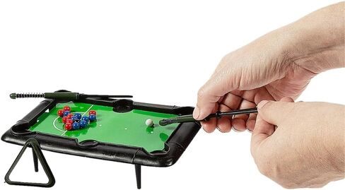 Classic Play On Mini Pool Table Game Set - 7.62" x 5.25" (6 Sets) - Fun & Portable Design, Ideal for Kids Toy, Party Favors, and Family Game Nights in Saudi Arabia