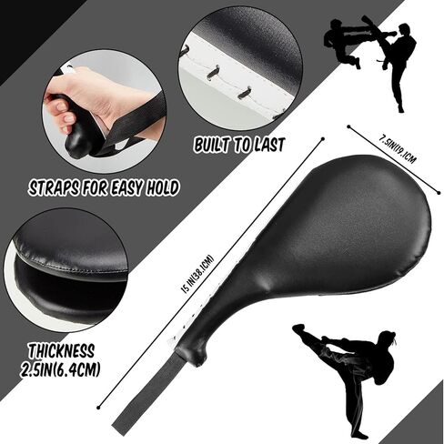 Poen 7 in 1 Taekwondo Kick Pad Boxing Training Equipment Punching Mitts Martial Arts Wrist Band Adjustable Soft Pads Set for Karate Muay Thai MMA Training in Saudi Arabia