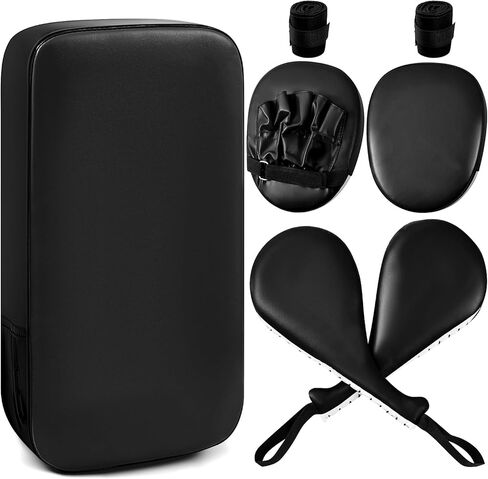 Poen 7 in 1 Taekwondo Kick Pad Boxing Training Equipment Punching Mitts Martial Arts Wrist Band Adjustable Soft Pads Set for Karate Muay Thai MMA Training in Saudi Arabia